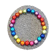 MC04M000- ca 300 3D Perlen, Miracle Perlen 4mm  bunt gemischt