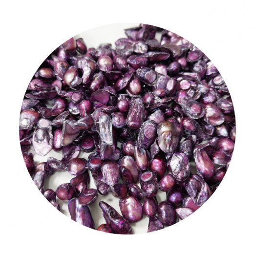 SWP7709- 1 Strang Perlen Zähne quer gebohrt ca (8-12) x (10 -16) mm lila