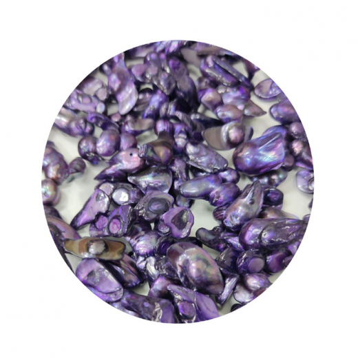 SWP7710- 1 Strang Perlen Zähne quer gebohrt ca (8-12) x (10 -16) mm Velvet, d. lila