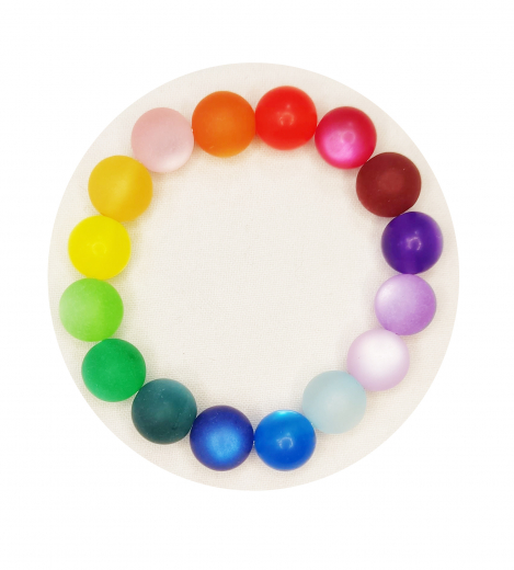 KZA1201- 1 Armband wunderschöner Blickfang Regenbogenverlauf 12#, 20cm