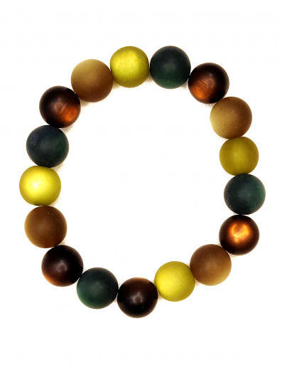 KZA1231- 1 Armband wunderschöner Blickfang d. braun grün 12#,20cm