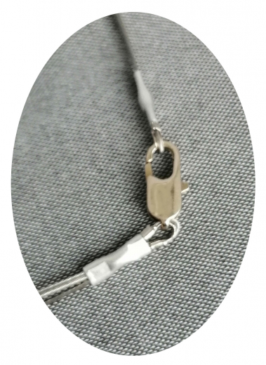 OLA5010- 3 reihige feine Halskette, 3 Perlen aus elox. Alu, Farbe:grau,antrazit,schlamm