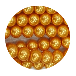 STGC0714-  1 Strang doppelt lang Glaswachsperlen Kugel 12mm Orange