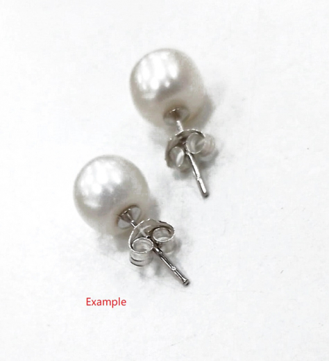 NQ9998- 10 paar Ohrstecker Süßwasserperlen Edelstahl