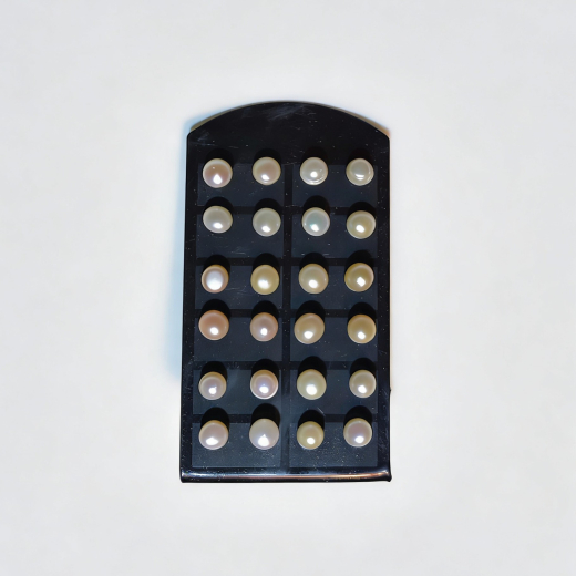 NQ9998- 12 paar Ohrstecker Süßwasserperlen Edelstahl