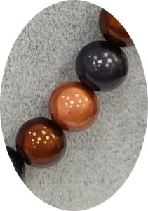 MRP1211- Kette aus Magic Perlen, Miracle Perlen 3D Effekt grau, braun, hell braun 12# 46