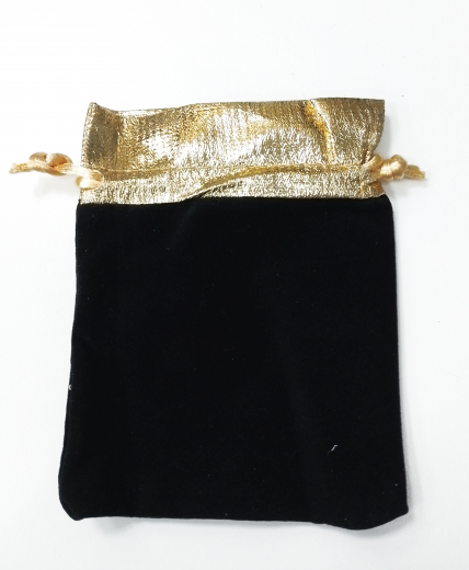 VP8802G- 10 Luxus Schmucksäckchen Samt 9x11 cm Gold