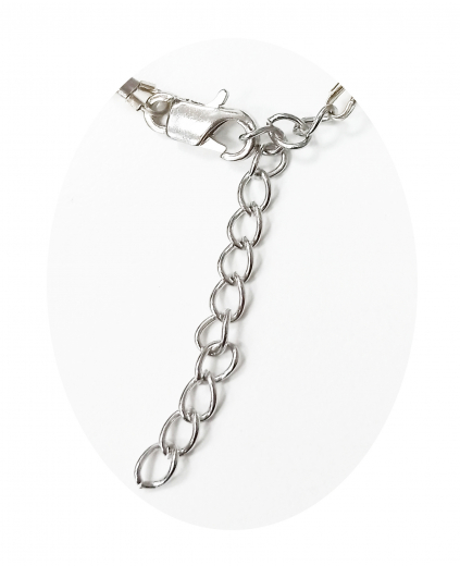 FMP2002- Fusskette aus Magic Perlen, Rosa+Weiss 8mm + kristall