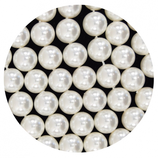 MKK006- 1 Strang Weiss Muschelkernperlen 6mm A Klasse