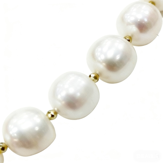 KW1001- Collier Süsswasserperlen ca 9-10mm, vergoldet Magnetverschluss