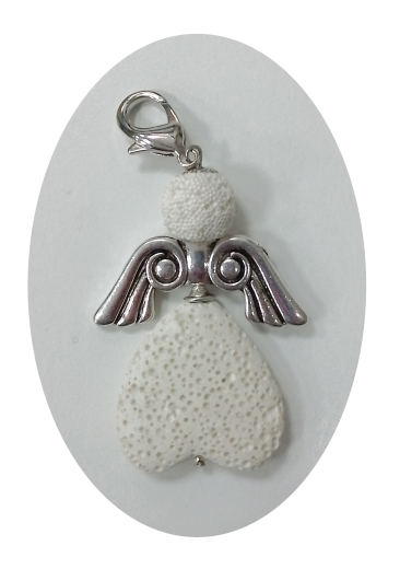 AH0001- 1 Charm Engel Motiv aus Color Lave Weiss