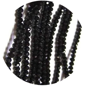 STR4280-1 Strang Kristallstrass Rondelle 4x6 jet ca 98 Perlen