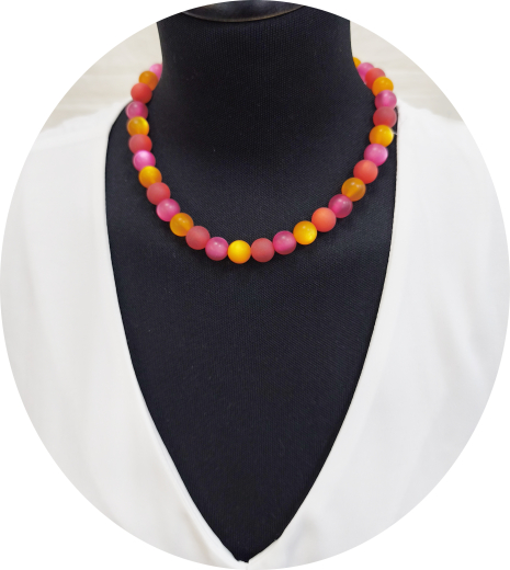 HZK1218- wunderschöner Blickfang Orange Pink Rot 12#