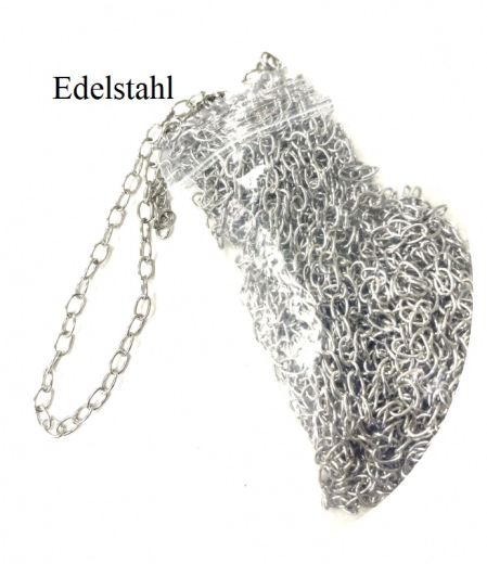 H9058- ca 1 m Edelstahl Kette Meterwaren ideal für Verländerungsketten ca 5x8mm (L)