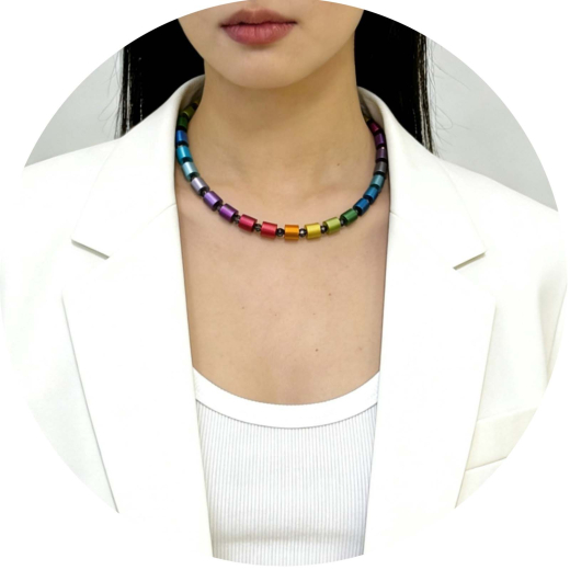 KEA10W01- Blickfang Regenbogenverlauf aus elox. Alum. Walzen 10x10