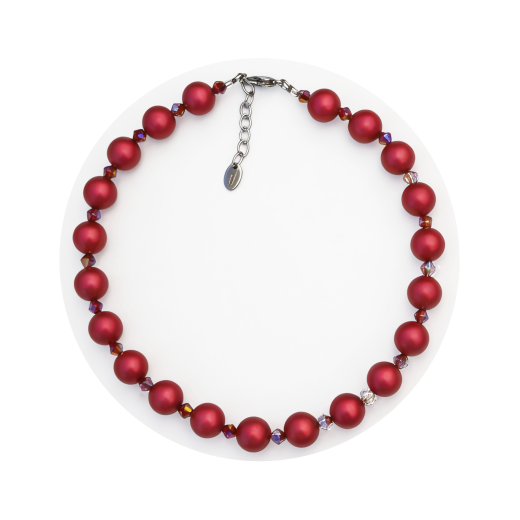 KEK1407- Blickfang rot Verlauf aus elox. Alum. Kugel 14#