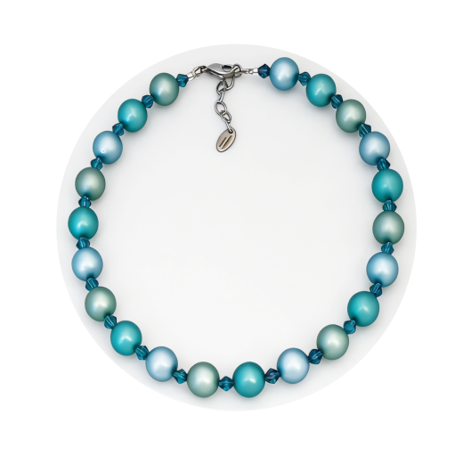 KEK148- Blickfang blau Verlauf aus elox. Alum. Kugel 14#