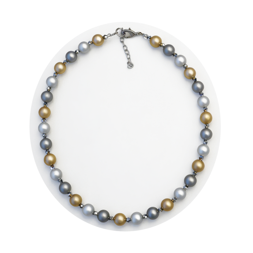 KEK1003- Blickfang braun grau Verlauf aus elox. Alum. Kugel 10#