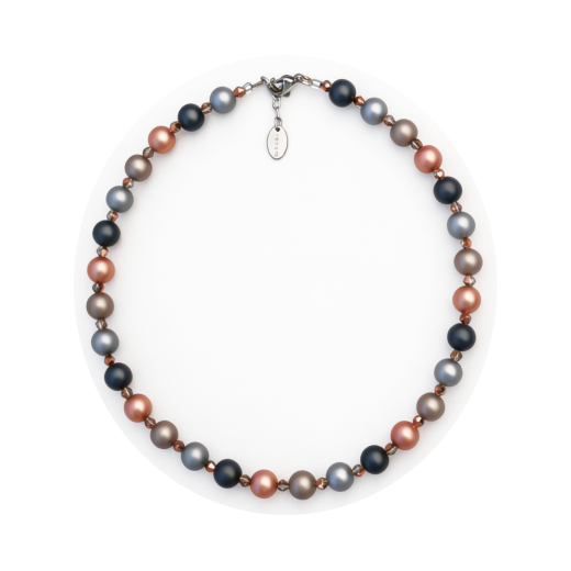 KEK1012- Blickfang orange, altrosa, grau Verlauf aus elox. Alum. Kugel 10#