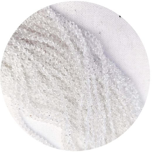 PKBC401- 10 oder 15 Stränge 4mm ca 1200 Perlen Bicone kristall klar