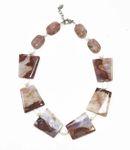 PLM402- Blickfang aus Achat Scheiben Farbe braun leicht lila