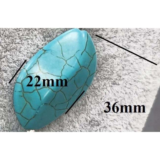 PLM401- Blickfang aus Howlett in Türkis Farbe L=ca 48cm