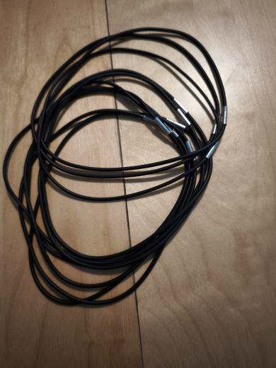 HR2445- 20 Kautschuck Halsreifen 45 cm 3# schwarz, Steckverschluss