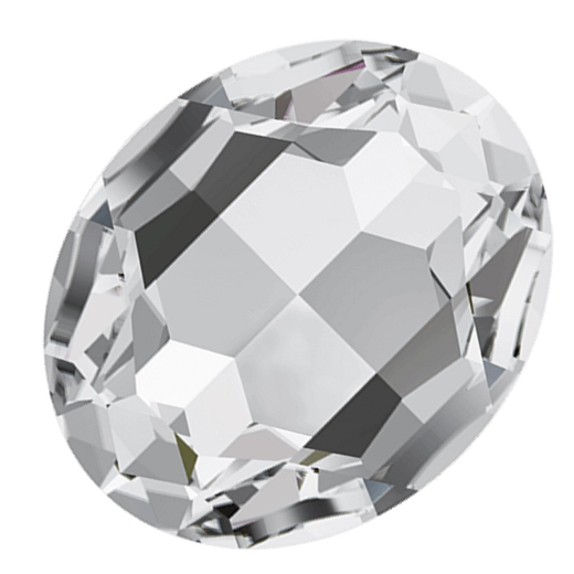 STV0000-1 Strang Kristall Strass Oval 24x20x10, kristall,  12 Perlen