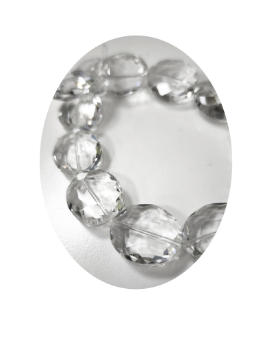 STV0000-1 Strang Kristall Strass Oval 24x20x10, kristall,  12 Perlen