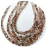 STB4362-1 Strang Strass dop. Kegel 4# lt Peach 120p