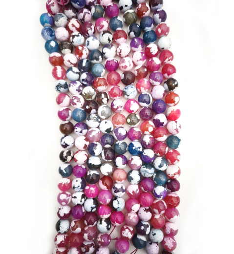 AHA1612- 1 Strang geätzt, pink,rosa,blau.grün gemischt 16mm Länge ca 38cm (copy)