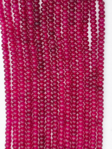 RBR0805- 1 Strang Rubin Jade Rondelle 8x5mm AAA