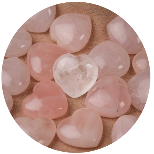 HZR94502- 1 Stk Herz aus Rosenquarz 45x45xx13mm