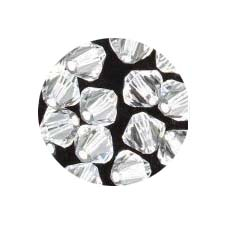 STB4001 -1 Strang Strass dop. Kegel 4mm cristal 120p