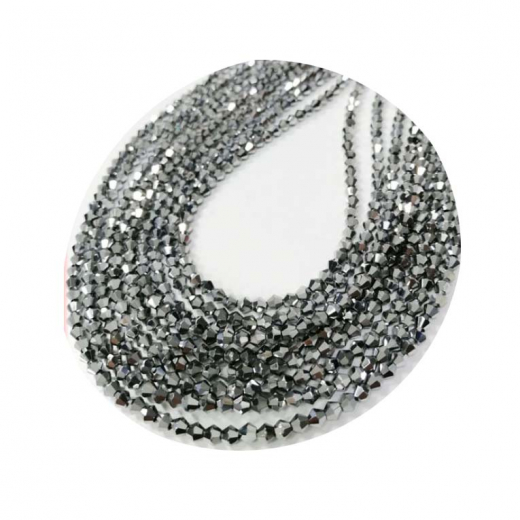 STB4000 -1 Strang Strass dop. Kegel 4mm silbergl 120p