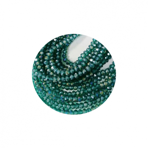 STR2229-1 Strang Strass Rondelle 2x3 blue zircon 200 Perlen