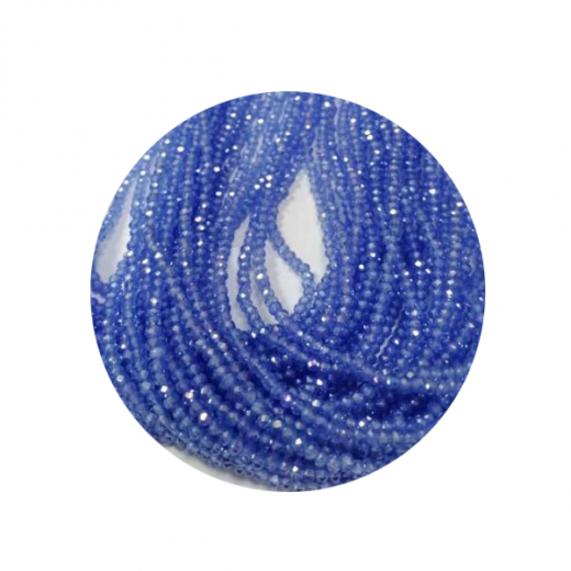 STR2211-1 Strang Strass Rondelle 2x3 lt Sapphire 200 Perlen