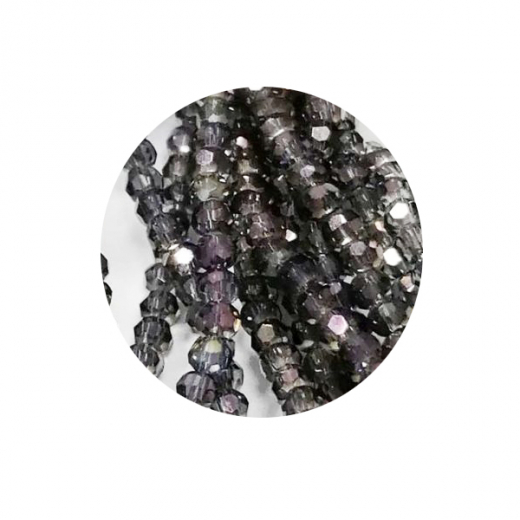 STR2204-1 Strang Strass Rondelle 2x3 Lila AB 200 Perlen