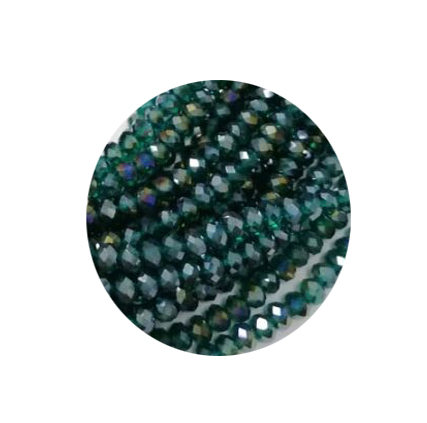 STR7205-1 Strg Kristallstrass Rondelle 3x4 Emerald 100 Perlen