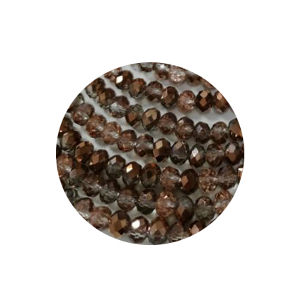 STR4362-1 Strang Kristallstrass Rondelle 4x6 lt Peach ca 98 Perlen