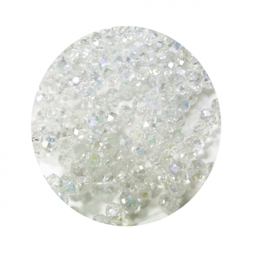 STR4001-1 Strang Kristallstrass Rondelle 4x6 klar ca 98Perlen