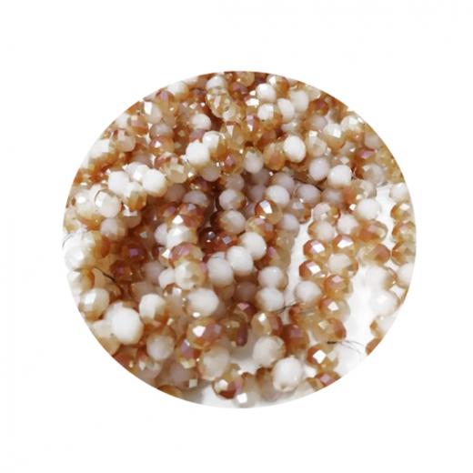 STR8006-1 Strang Kristallstrass Rundelle 6x8 Golden Shdow AB ca 72 Perlen