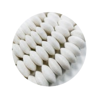 ST24U020- 1 Strang Korallen UFO Weiß 20# 40cm