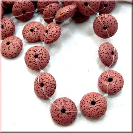 CLR2019- 1 Strang Colorlava Rondelle ca20 Pink