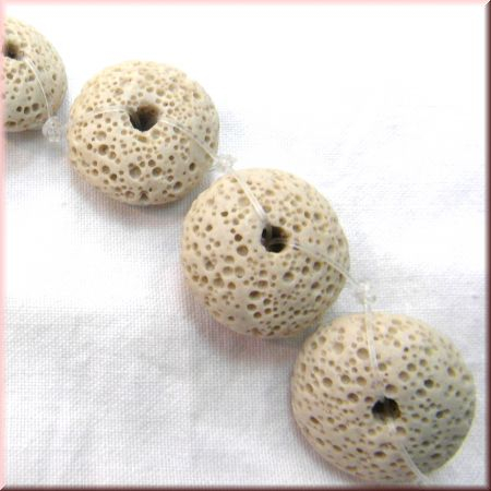 CLR2017- 1 Strang Colorlava Rondelle ca20 pastell farbig beige