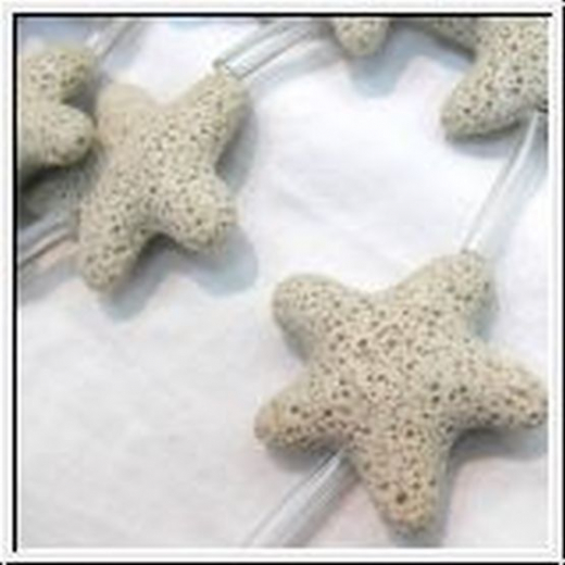 CLS4017- 8 Stück Colorlava Seestern ca40 pastell farbig beige