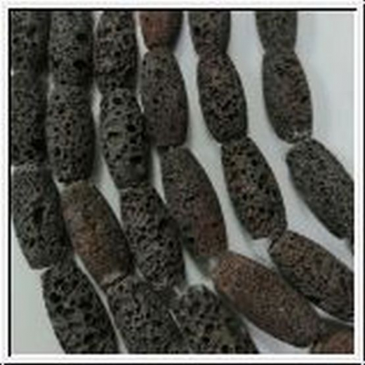 ST111B14- 1 Strang Lava Oliven Braune 14x27