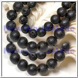 ST101D16 - 1 Strang Lava Perlen Natur Schwarz D=ca 16mm