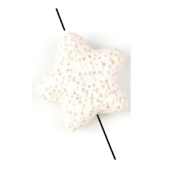 CLS2511- 18 Stück Colorlava Seestern 25mm weiß