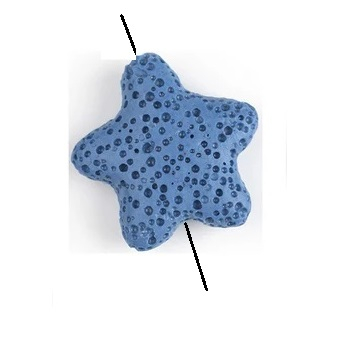 CLS2521- 18 Stück Colorlava Seestern 25mm pastell farbig blau